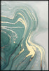 Menta Ágata Oro Real Póster